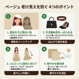 ベージュを着ると老けて見える、その原因と上品に見せる解決策