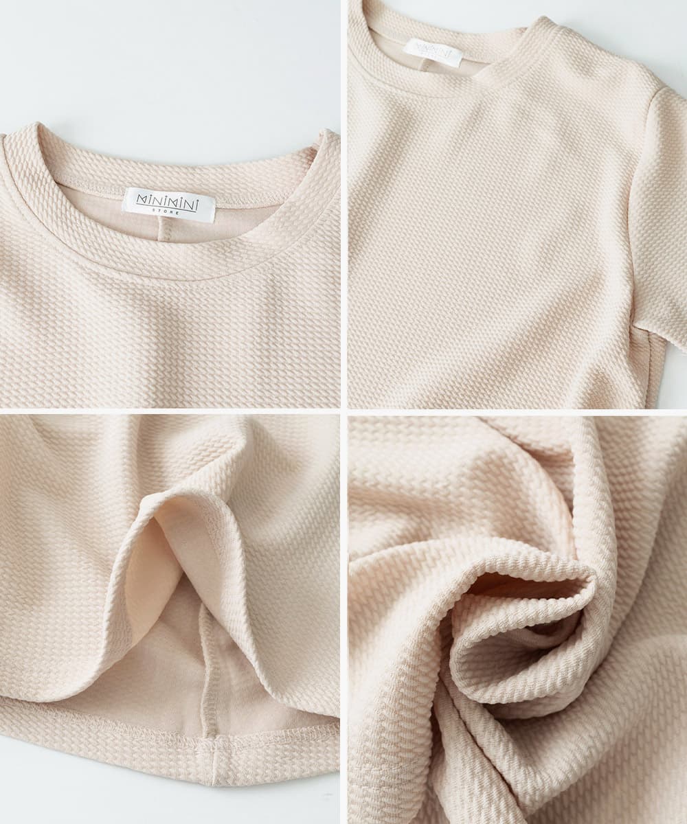 ベージュコーデ ゆったりAラインワンピース トップス 夏