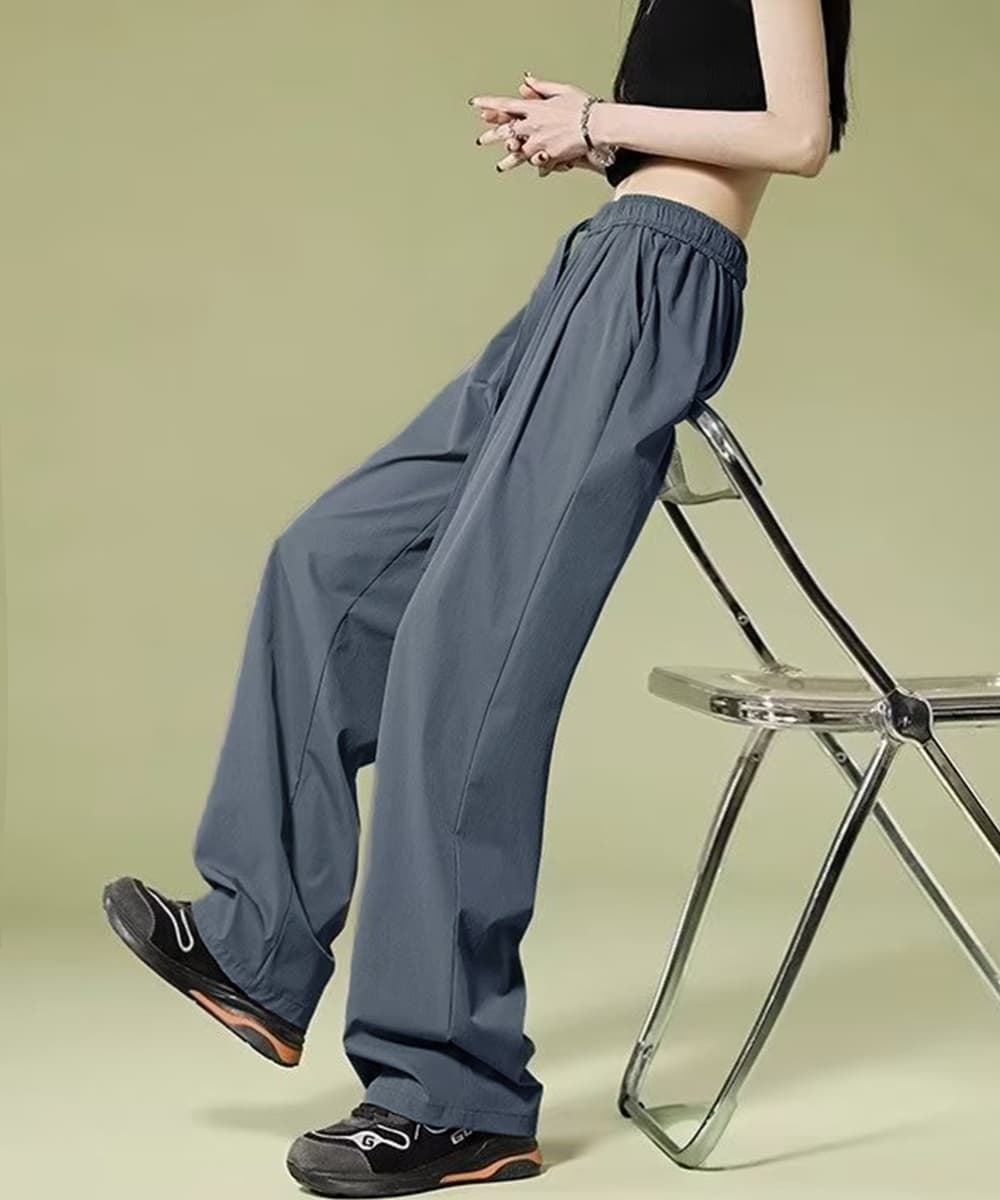 ベージュコーデ ワイドパンツ レディース ハイウエスト 美脚 体型カバー パンツ