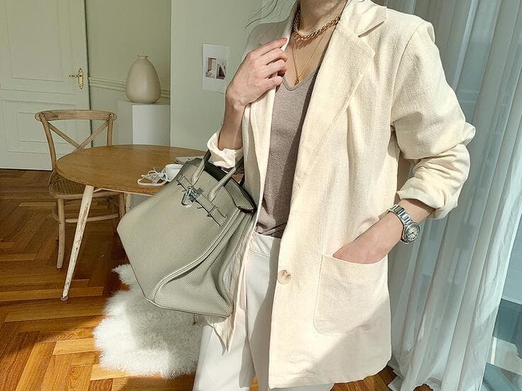 ベージュコーデ ベージュ テーラードジャケット アウター レディース 着回し抜群