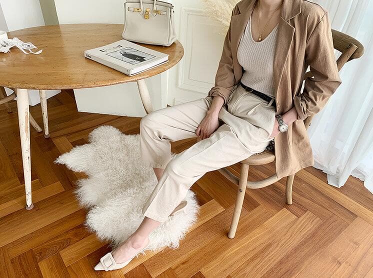 ベージュコーデ ベージュ テーラードジャケット アウター レディース 着回し抜群