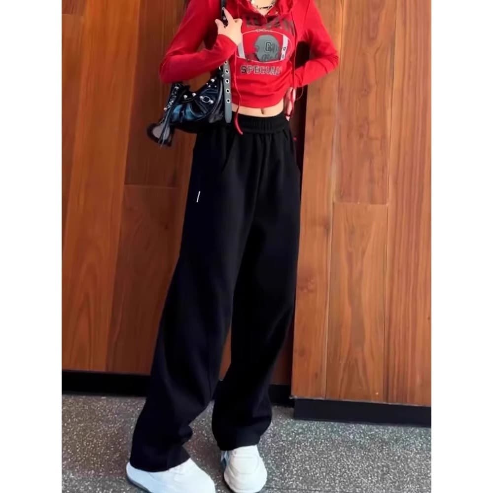 ベージュコーデ シンプルデイリーワイドパンツ